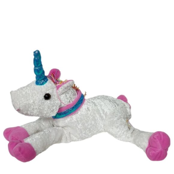 Allentown Toy White Unicorn Plush Stuffed Animal 17 Inch - Picture 1 of 7
